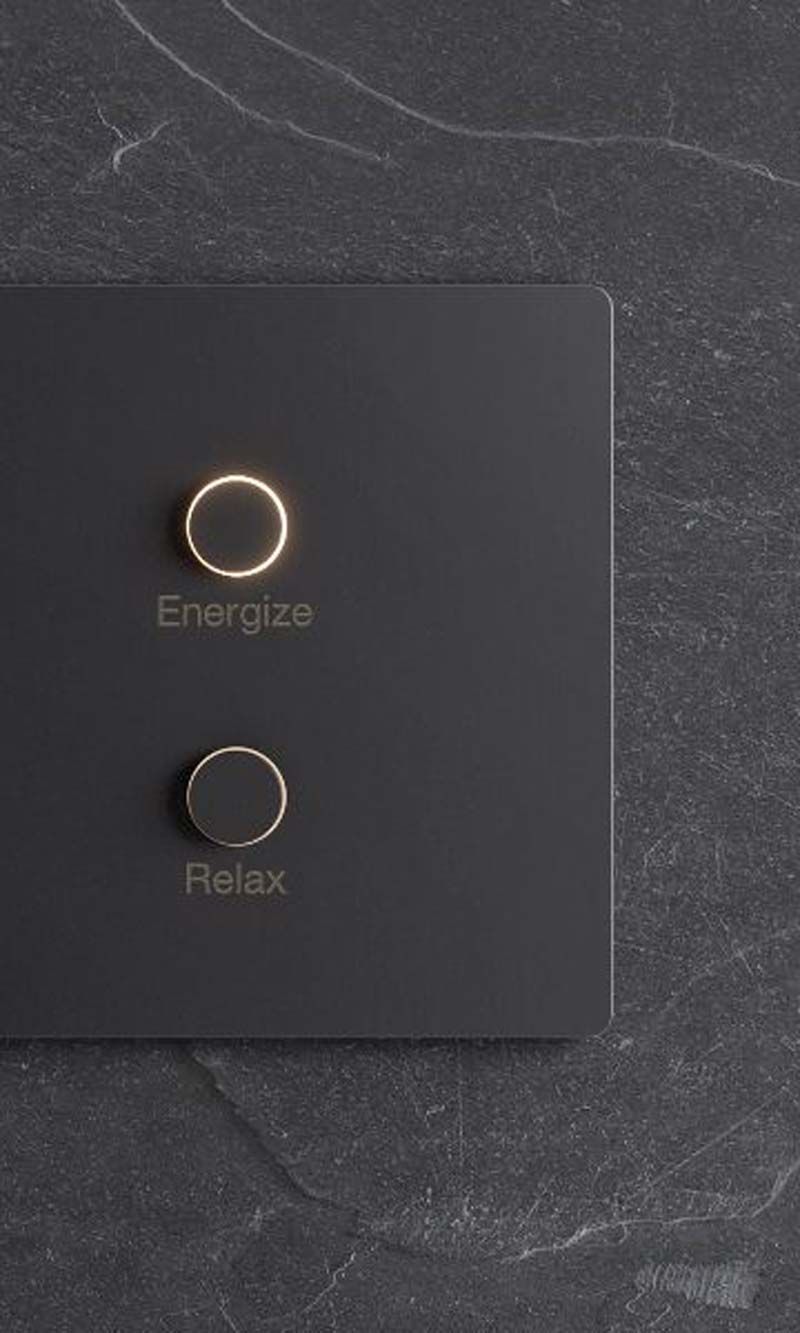 lutron keypads black on black marble