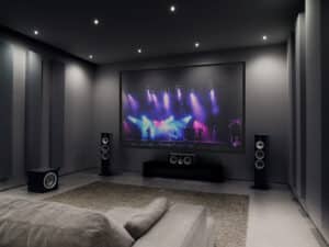 Choose the number of surround sound speakers based on the size of your space.